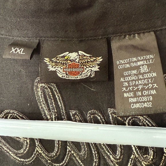 VTG Harley Davidson Black Vest Embroidered Motor HD Cycles Patch Womens Sz XXL - Picture 5 of 7